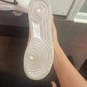 nike air forces white and black used once